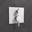 Ecostat Pressure Balance Trim Square with Diverter (Matte White), 15862701