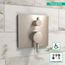 Ecostat Pressure Balance Trim Square with Diverter (Brushed Nickel), 15862821