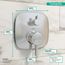 Ecostat Pressure Balance Trim Square with Diverter (Chrome), 15864001