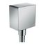 FixFit Wall Outlet Square with Check Valves (Chrome), 26455001