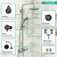 Croma Select E Showerpipe 180 2-Jet, 2.0 GPM (Chrome), 27257001