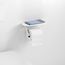 WallStoris Toilet Paper Holder with Shelf (Matte White), 27928700
