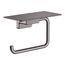 AddStoris Toilet Paper Holder with Shelf (Brushed Black Chrome), 41772340