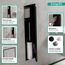 XtraStoris Rock Recessed Toilet Brush Holder with Shelf & Tileable Door (Matte Black), 56060670