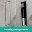 XtraStoris Rock Recessed Toilet Brush Holder with Shelf & Tileable Door (Matte Black), 56060670