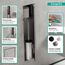XtraStoris Rock Recessed Toilet Brush Holder with Shelf & Tileable Door (Brushed Stainless Steel), 56060800