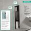 XtraStoris Rock Recessed Toilet Brush Holder with Shelf & Tileable Door (Brushed Stainless Steel), 56060800