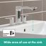 Rebris E Widespread Bathroom Faucet 110 with Pop-Up Drain, 1.2 GPM (Brushed Nickel), 72532821