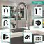 Aquno Select High Arc Kitchen Faucet, 3-Spray Pull-Down with sBox, 1.75 GPM (Brushed Black Chrome), 73831341