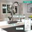 Aquno Select High Arc Kitchen Faucet, 3-Spray Pull-Down with sBox, 1.75 GPM (Brushed Black Chrome), 73831341