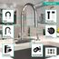 Aquno Select High Arc Kitchen Faucet, 3-Spray Pull-Down, 1.75 GPM (Chrome), 73837001