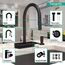 Aquno Select High Arc Kitchen Faucet, 3-Spray Pull-Down, 1.75 GPM (Matte Black), 73837671