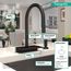 Aquno Select High Arc Kitchen Faucet, 3-Spray Pull-Down, 1.75 GPM (Matte Black), 73837671