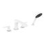 Vivenis 4-Hole Roman Tub Set Trim with 1.75 GPM Handshower (Matte White), 75443701