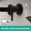 Finoris Wall-Mounted Single-Handle Bathroom Faucet Trim, 1.2 GPM (Matte Black), 76050671