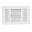 10" x 6" (Wall Opening Size) White Three-Way Sidewall/Ceiling Register (683 Series)