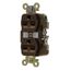 Straight Blade Duplex Receptacle, NEMA 6-15R, 15A, Self-Grounding, Brown, HBL5662