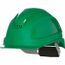 Ceros XP250 Short Brim Vented Hard Hat, 6PT Ratcheting Suspension, Type 1 Class C, Green, 16-11004