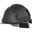 Ceros XP250E Short Brim Non-Vented Hard Hat, 6PT Ratcheting Suspension, Type 1 Class E, Black/Blue, 16-13007