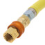 Gas Appliance Connector Hose, Yellow Coated w/ 3/4" MNPT Fittings & Quick Disconnect (48" Length)