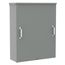 24" Wide, 24" High, 12" Deep, Drip Shield, Screw Cover, Steel Electrical Enclosure, Nema 3R