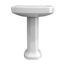 LPT972.8#01 Guinevere 24-3/8" x 19-7/8" Rectangular Pedestal Bathroom Sink for 8" Center Faucets (Cotton White)