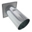 HS Series Plastic Louvered Shutter w/ Tailpiece, 6" Duct
