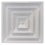 3-Cone Supply Grille w/ Pre-Molded 6" Boot & Insulated Back (2' x 2')