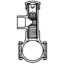 8" x 8" x 2" CPVC Schedule 80 Gray Hot-Tap Saddle (Saddle x Spigot)