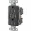 USB Charger Duplex Receptacle, 15A 125V, 2-Pole 3-Wire Grounding, 5-15R, (2) 5A USB Ports (Black), USB15A5BK