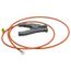 19 AWG, 5 Ft Insulated Steel Cable w/Hand Clamp & 1/4" Terminal, GCSI-HE-05