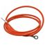 19 AWG, 5 Ft Insulated Steel Cable w/ 2 1/4" Terminals, GCSI-EE-05