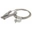 19 AWG, 10 Ft Flex Steel Cable w/ Hand Clamp & Alligator Clip, GCSP-AH-10