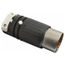 3P, 4 Wire 50A Industrial Locking Plug, Non-NEMA, Black & White, HBL7765C