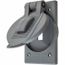 Weatherproof Cover, 1-Gang, 1 Toggle, PBT, Gray, HBL5201