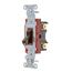 PRO Series Toggle Switch, General Purpose AC, 3-Way, 20A 120/277V AC, Back and Side Wired  (Brown), 1223B-HUBBELL