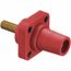 Single Pole Female Connector, Threaded Stud , 400A, 250 VDC/600 VAC, AWG 4, Red, HBLFRSR