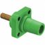 Single Pole Female Connector, Threaded Stud , 400A, 250 VDC/600 VAC, AWG 4, Green, HBLFRSGN