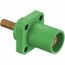 Single Pole Male Connector, Threaded Stud, 400A, 250 VDC/600 VAC, AWG 4, Green, HBLMRSGN