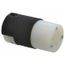 2P 3 Wire 20A Straight Blade Connector Hospital, 5-20R, 125 VAC, Black & White, HBL8319C
