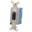 1 Pole, 120 to 277 VAC, 15 Amp, Industrial Grade Key Lock Wall Switch, Black, HBL1201L