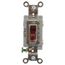 1 Pole, 120 VAC, 20 Amp, Residential Grade Toggle Wall Switch, Red, HBL1221PL