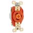 Straight Blade Single Receptacle, NEMA 5-20R, 20 Amps, Isolated Ground, Orange, IG2310