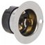 125 VAC, 15 Amp, ML-1R NEMA, Ungrounded Inlet, Black, HBL7467