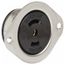125/250 VAC, 15 Amp, ML-3R NEMA, Ungrounded Receptacle, Black, HBL7487
