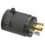 2P 3 Wire 15A Industrial Locking Plug, ML-2P, 125V, Black, HBL7594V