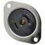 2P 3 Wire 125 VAC, 15 Amp, ML-2R NEMA, Self Grounding Receptacle, Black, HBL7596