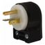 2P 3 Wire 20A Straight Blade Angled Plug 5-20P, 125 VAC, Black & White, HBL5366CA