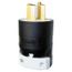 Straight Blade Plug 15-30P, 250VAC, Black & White, HBL8431C