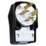Straight Blade Angled Plug 15-60P, 250VAC, Black & White, HBL8462C